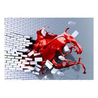 papel pintado 3d - lira escarlata 150x105 cm