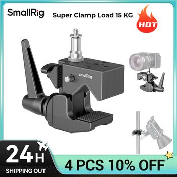 Kit de soporte de súper abrazadera SmallRig, carga de aleación de aluminio de 15kg con tornillo superior de 1/4 