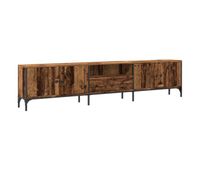 mueble tv - mesa de tv con cajon madera ingenieria envejecida 200x25x44 cm