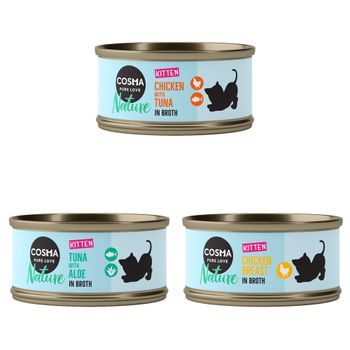 Cosma Nature Kitten 24 x 70 g - Pack Ahorro - Pack mixto: 3 variedades