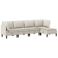 juego de muebles de salon 5 uds avena tela vidaxl