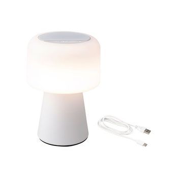 Lámpara Led Con Altavoz Para Exterior E Interior Color Blanco 22,5cm Bluetooth Recargable 894417