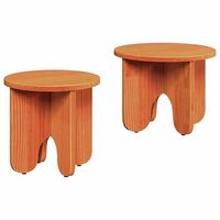 mesa de cafe 2 piezas marron cera 395 x 395 x 30 cm