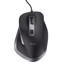 trust fyda raton optico ergonomico eco usb 5000dpi negro
