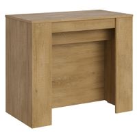 consola extensible 90x48296 cm efecto madera roble natural