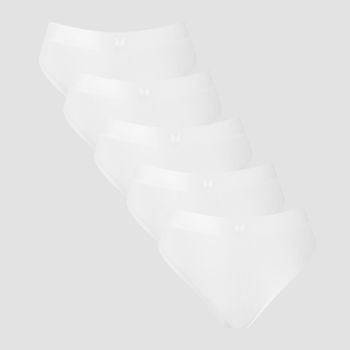 Tanga de talle medio para mujer de MP (paquete de 5) - Blanco - M