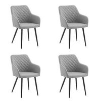 pack 4 sillas comedor salon rombo gris 84x64x56 cm