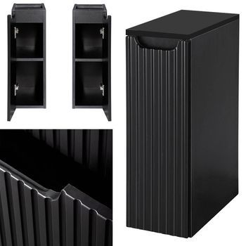 Mueble De Baño Bajo Lavabo Newport Con Puerta 20x60x40 Cm - Negro [en.casa]