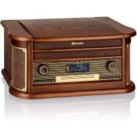 tocadiscos roadstar hif-1996dbt 5w rms bluetooth aux usb cd cassette dab