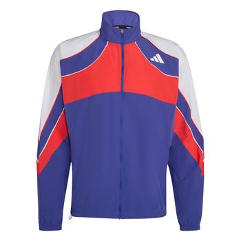 adidas adizero Archive Chaqueta para correr Hombres - azul, rojo