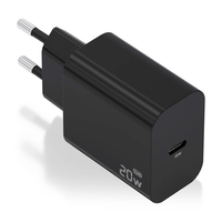 cargador aisens gan 20w 1xusb-c pd30 negro