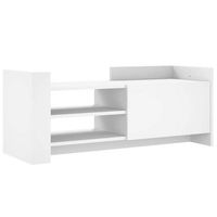 mueble para tv  mueble de salon  gabinete de tv madera contrachapada blanco 100x35x40 cm