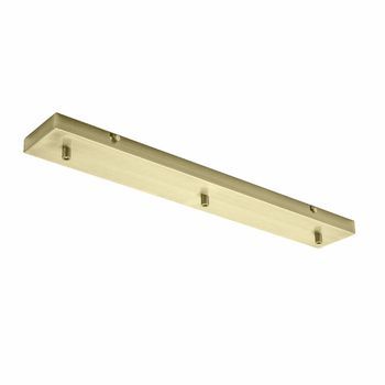 Rosetón De Metal Rectangular Alice De Latón Ip20 Para Lámparas Colgantes - Base De Techo Moderna, Conexión Central, Fácil Instalación