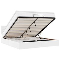 estructura cama otomana colchon blanco puro 200x200cm vidaxl