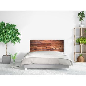 Oedim Cabecero Cama Pvc Impresión Digital | Imitación Madera Marrón Horizontal 200 X 60 Cm | Cabecero Original Y Económico
