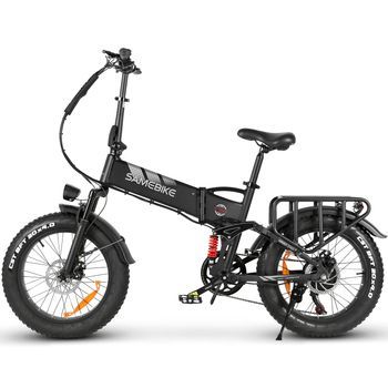 Bicicleta Eléctrica Plegable Samebike Rs-a02 Pro, Batería Extraíble De 15 Ah, Negra