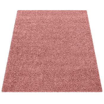 Alfombra peluda Trista rosa 60x100 cm