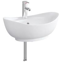 lavabo de bano con grifo y desague cromado 59 x 35 x 21 cm vidaxl