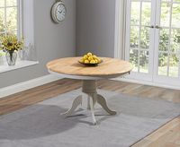 ex-display epsom 120cm grey and oak dining table