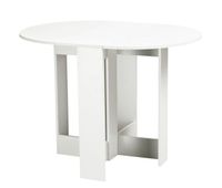 homcom mesa plegable de comedor mesa de cocina plegable con 2 alas abatibles mesa plegable para 2-4 personas 104x76x737 cm blanco