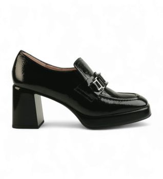 Hispanitas para mujer. HI243657 Mocasines de Piel Basalt negro (39), 5 a 8cm, Ninguno, Casual, Fiesta, Clásico