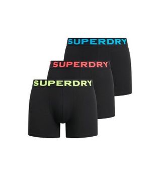Superdry para hombre. M3110452B Set de 3 Bóxers Texto negro (XL), Homewear, Algodón