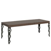 mesa extensible karamay premium 160420x90 cm patas nogal antracita