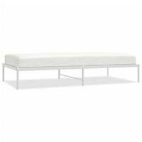 cama individual  cama para adultos  estructura de cama de metal blanca 100x200 cm