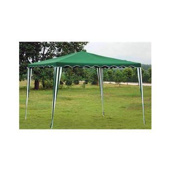 Bambú Pérgola Fija 3x3x2,5 Metros Poliéster Blanco Verde