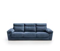 sofa 4 plazas 3 asientos reclinables solis color azul