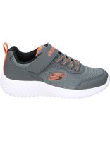 deportiva skechers bounder techrox gris y naranja 34