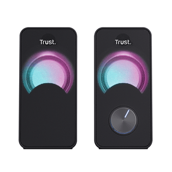 ALTAVOCES TRUST 2.0 ARYS RGB 6W RMS 12W MAX AUTOALIMENTADO USB LED COLOR NEGRO 23120