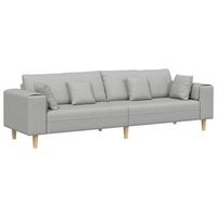 sofa gris nube 250 x 77 x 76 cm tela vidaxl