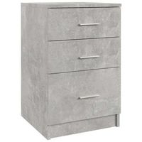 mesita de noche madera contrachapada gris hormigon 40x40x63 cm vidaxl