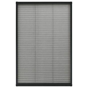 Mosquitera Plisada Para Ventanas Aluminio Antracita 80x160cm Vidaxl