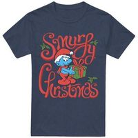 the smurfs camiseta smurfy christmas para hombre