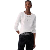 liu jo camiseta manga larga basic t-shirt tf6245 js003 para mujer