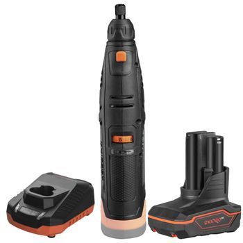 Dnipro-m Mg-12m Máquina De Pulido Y Grabado, 12v, 6 Velocidades Ajustables (5000-25000 Rpm), Batería 4.0 Ah, Cargador