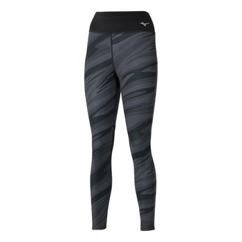 Mizuno 7/8 Printed Malla Mujeres-Negro