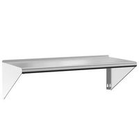 estante de pared  estante flotante acero inoxidable plateado 100x45x31 cm