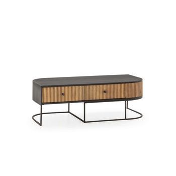 Mesa De Centro Fija Md-boris Acabado Madera De Mango Resistente Y Moderno