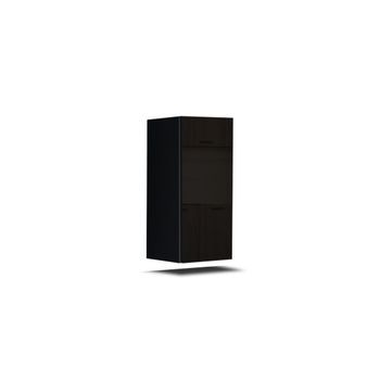 Mueble De Sala Negro Colección Cepto, 1 Puerta, 2 Estantes. Ideal Para Un Pequeño Almacenamiento En La Sala.