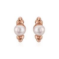 pendientes para mujer de plata 925 rosa con perlas