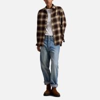 polo ralph lauren checked cotton-flannel shirt - uk 8