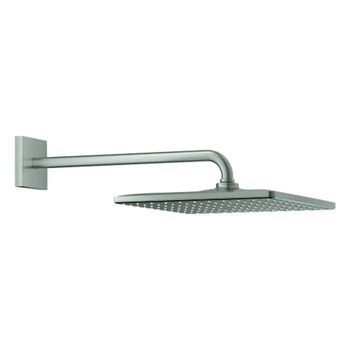 Ducha Mural Grohe Rainshower Mono 310 Cube Con Brazo 422 Mm, 1 Chorro, Supersteel Infinity Finish, 26564dc0