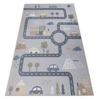 alfombra bono 726 calle de ciudad gris claro  crema 180x270 cm