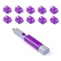 smart keeper pack 10 bloqueos para puertos rj45  llave de seguridad lila
