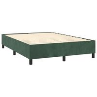 somier de laminas sobre patas estructura de cama 140x200 cm tela terciopelo verde oscuro tdl0206884