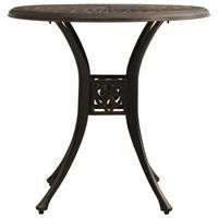 mesa de jardin  mesa de exterior bronce aluminio fundido 78x78x72 cm