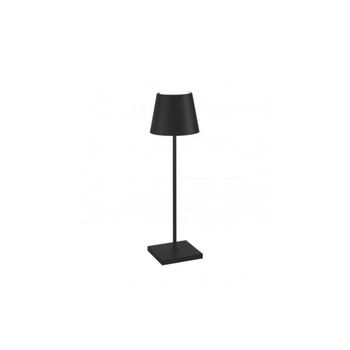 Lámpara de mesa led negra ip65 regulable zafferano